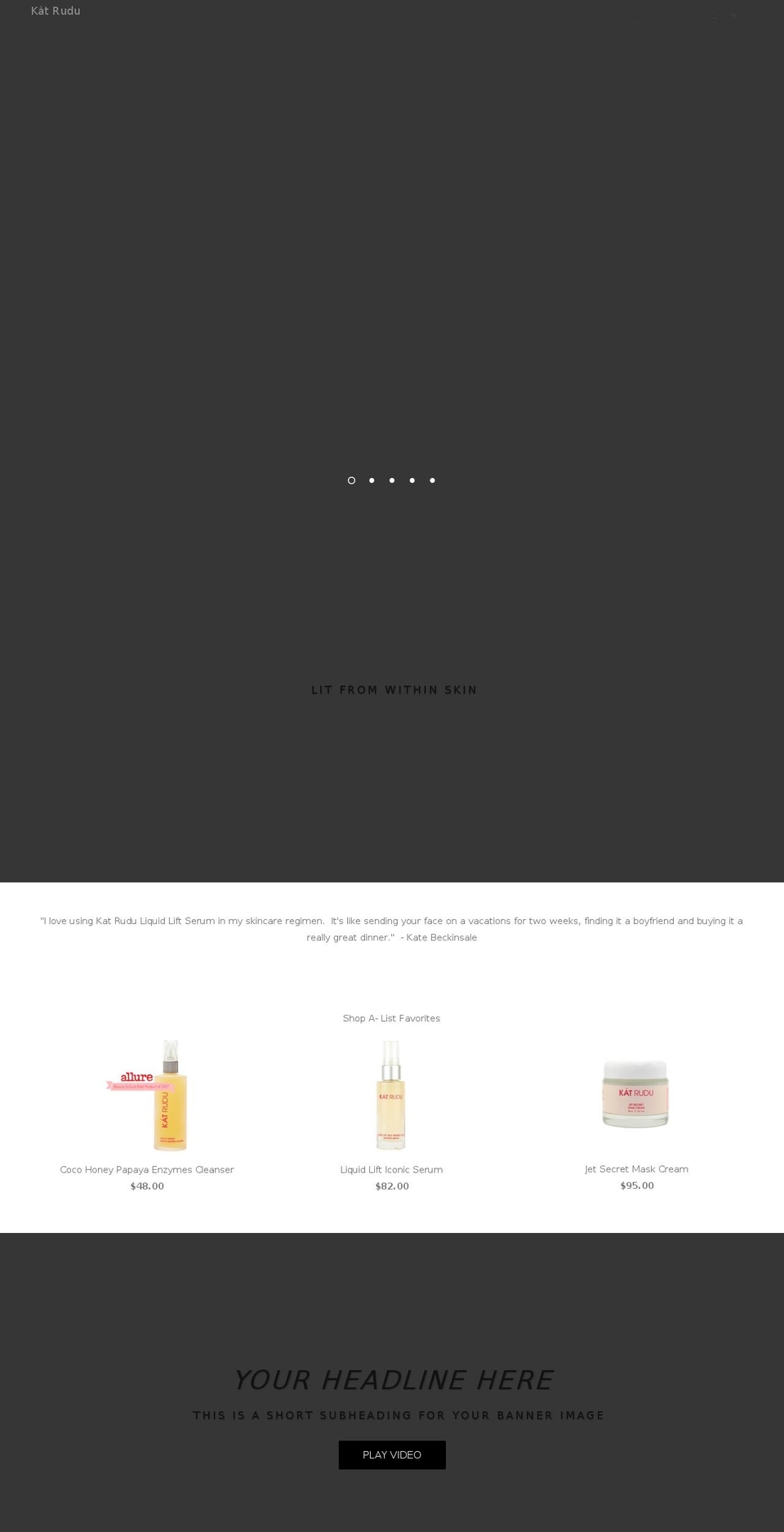 katrudu.com shopify website screenshot