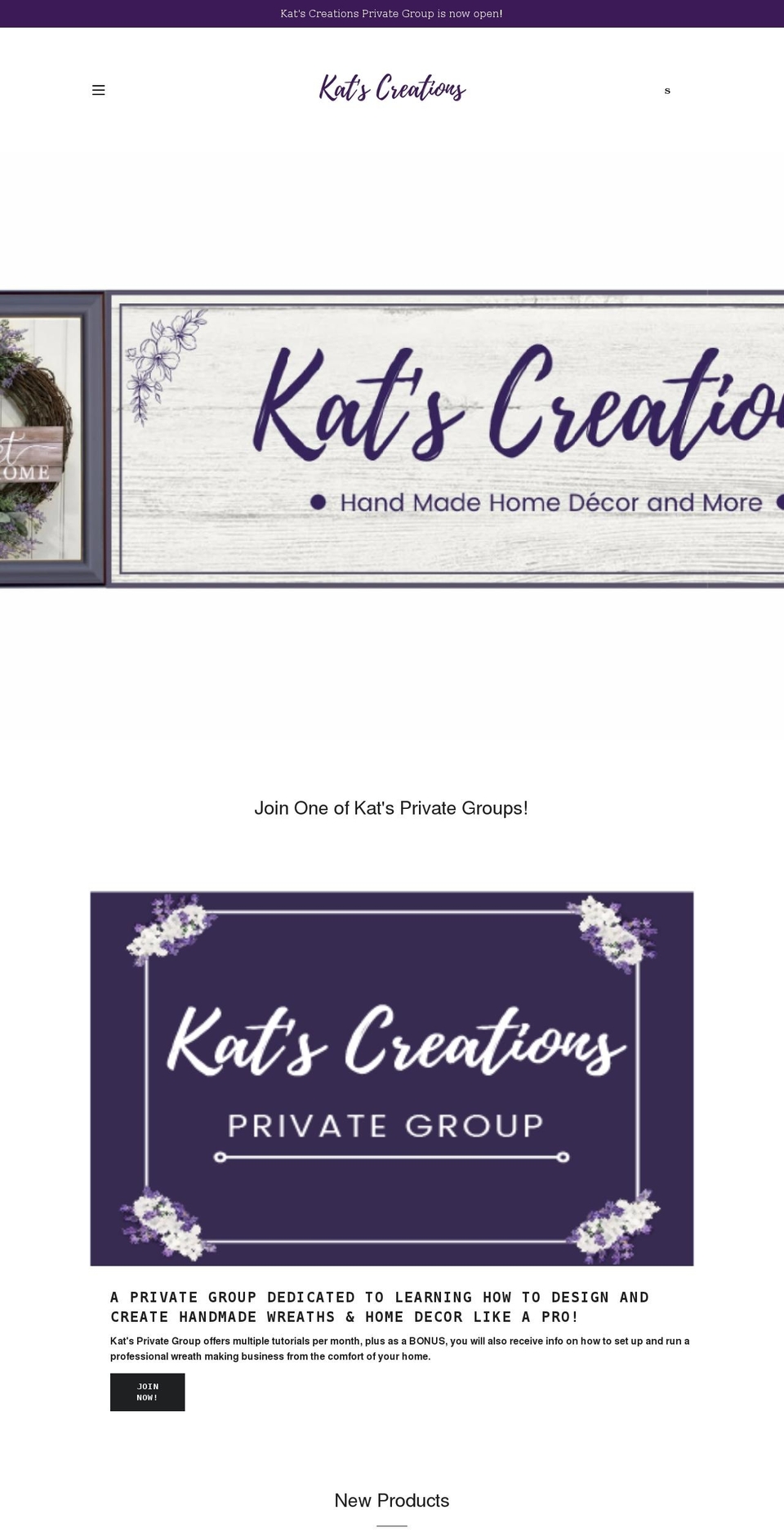 katscreationsnmore.com shopify website screenshot