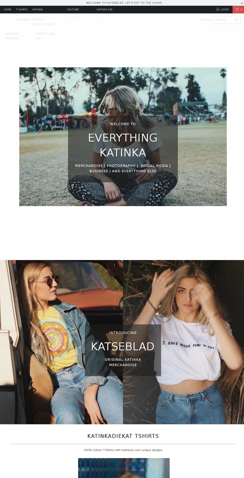 katseblad.com — Shopify storefront screenshot