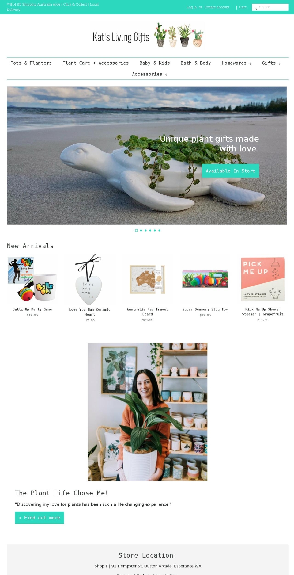 katslivinggifts.com shopify website screenshot