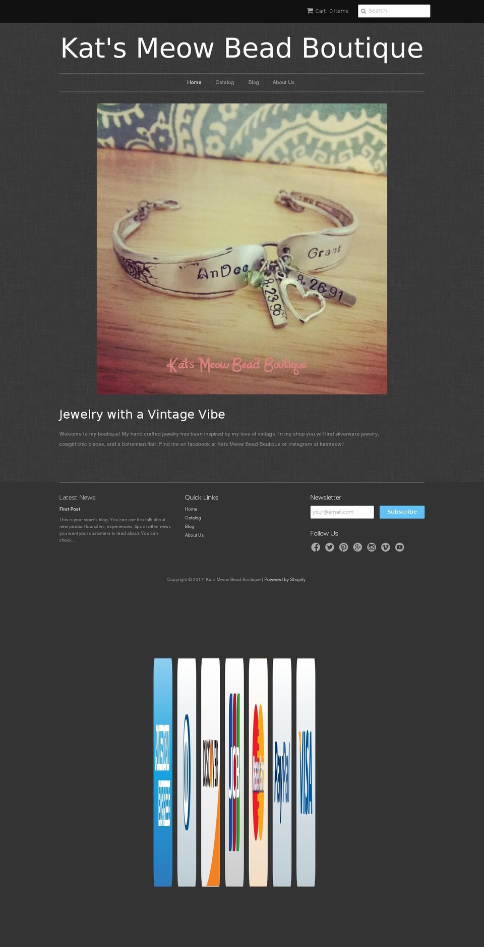katsmeowbeadboutique.com shopify website screenshot