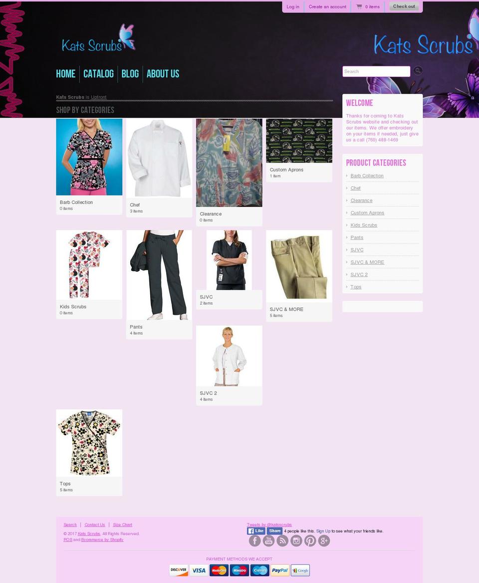 katsscrubs.com shopify website screenshot