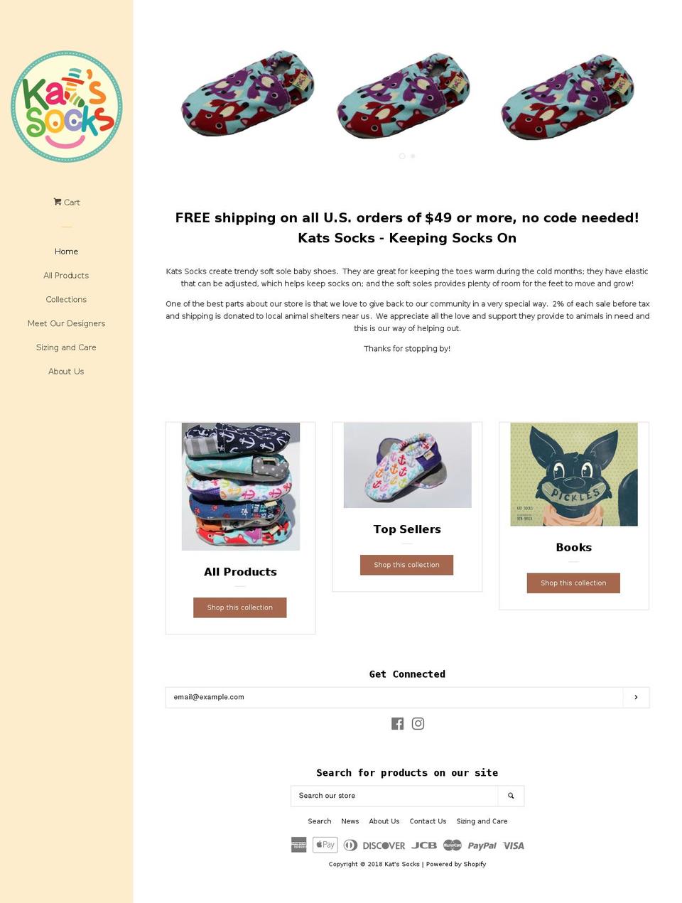 katssocks.com shopify website screenshot