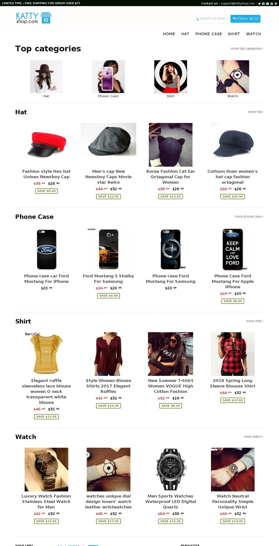 kattyshop.com shopify website screenshot