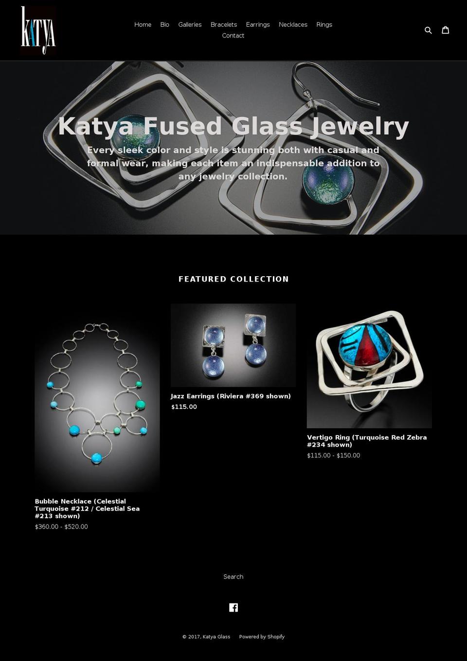katyaglass.com shopify website screenshot
