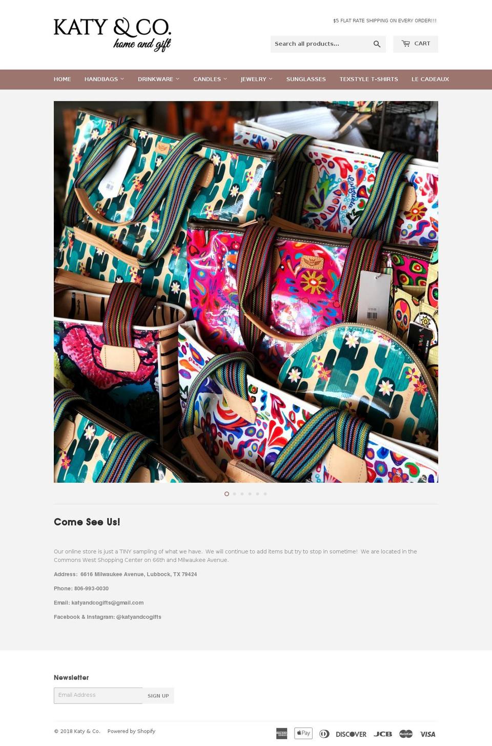 katyandcogifts.com — Shopify storefront screenshot