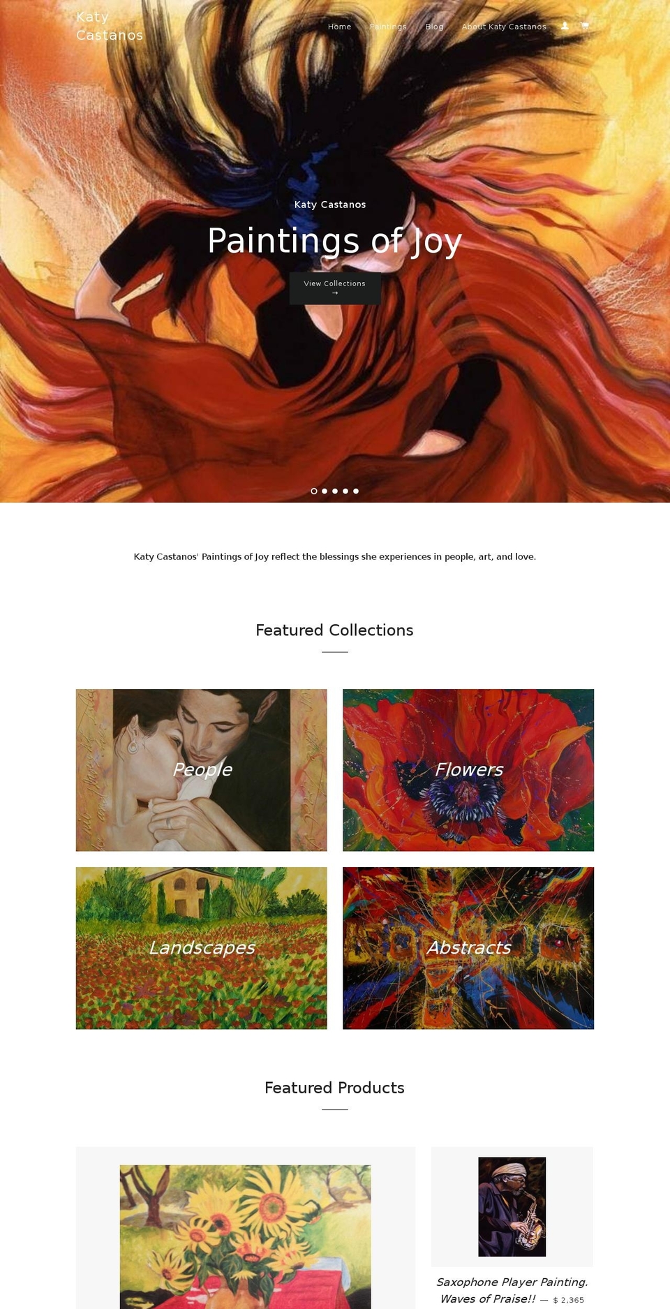 katycastanos.com shopify website screenshot