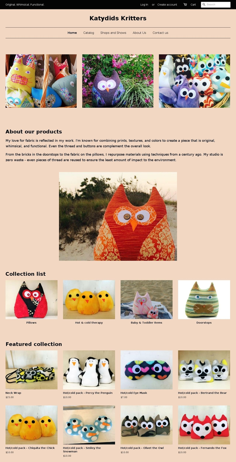 katydidskritters.com shopify website screenshot