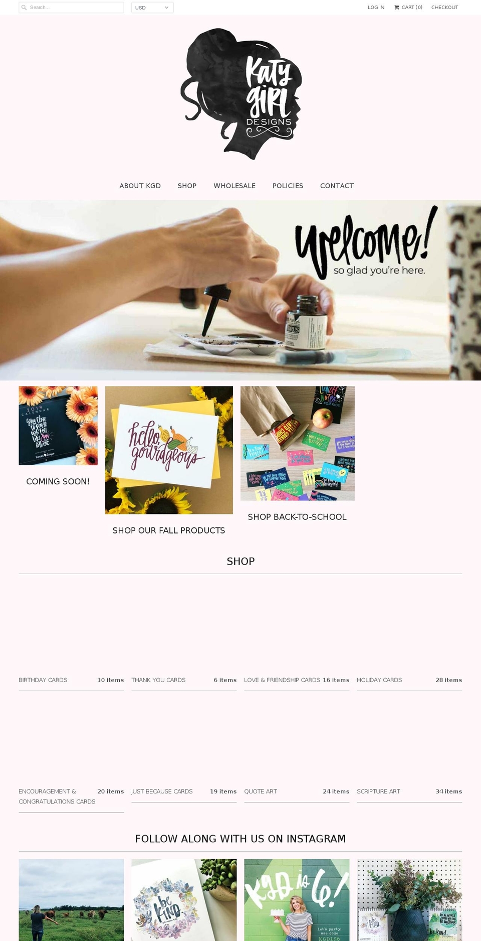 katygirldesigns.com — Shopify storefront screenshot