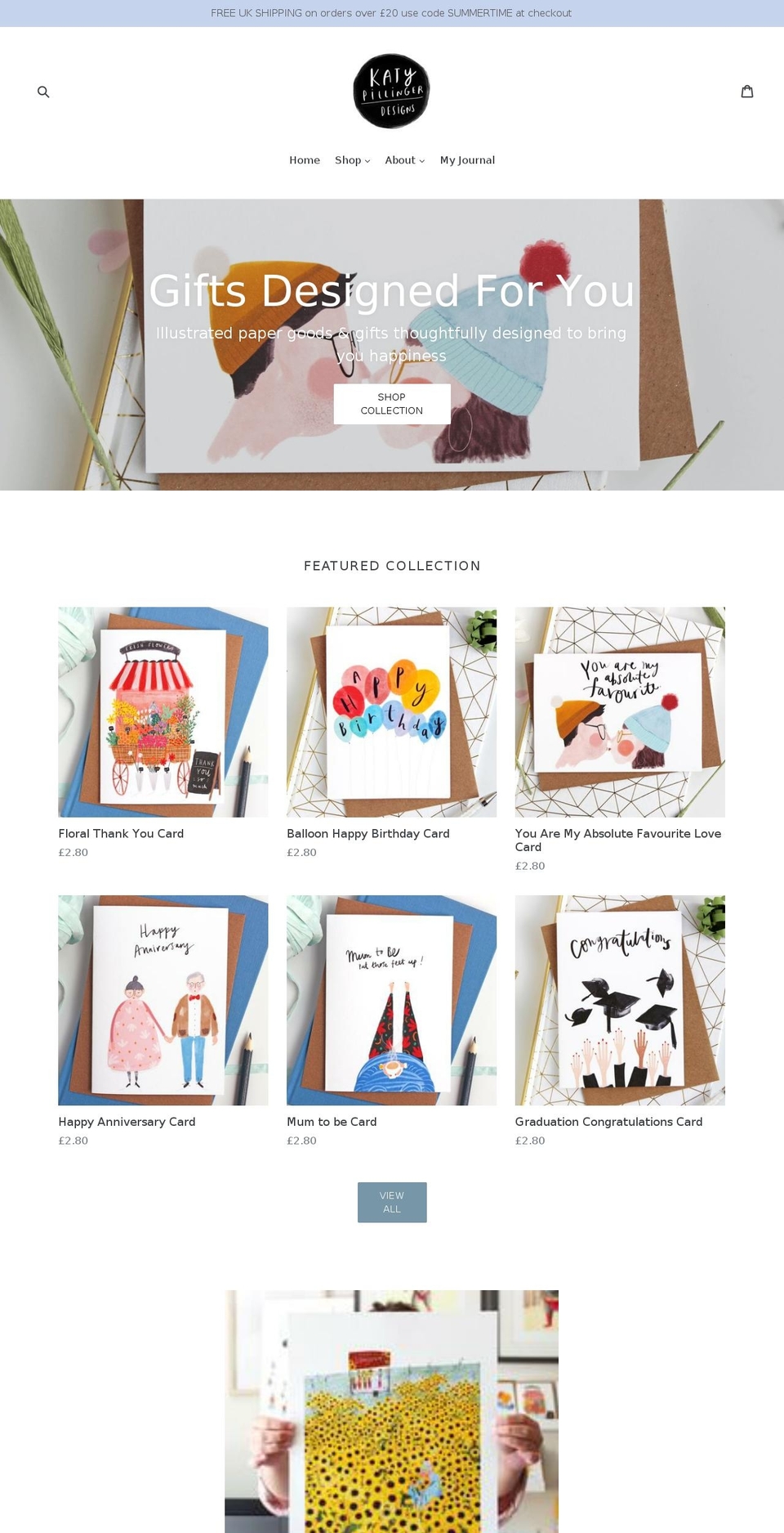 katypillinger.com shopify website screenshot