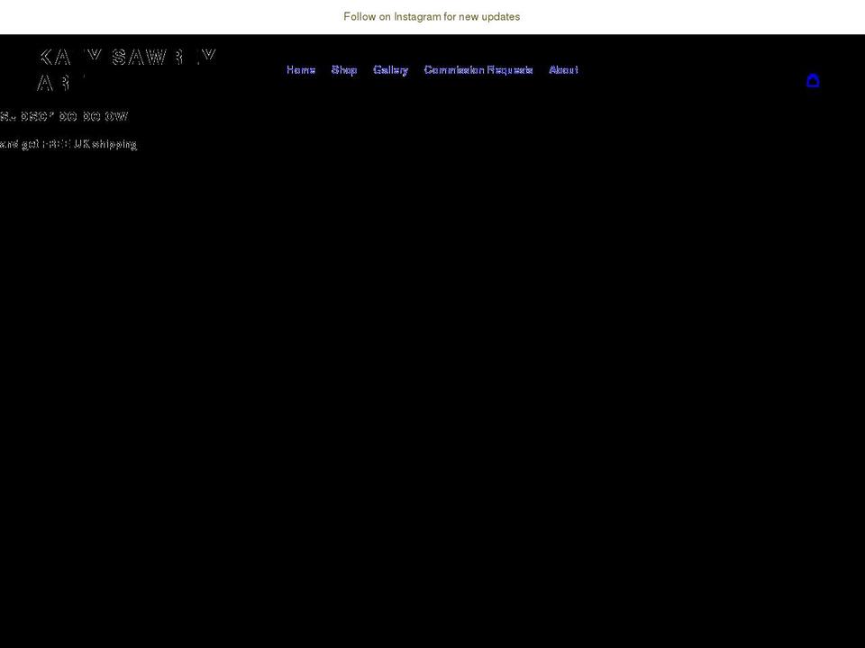 katysawreyart.com shopify website screenshot