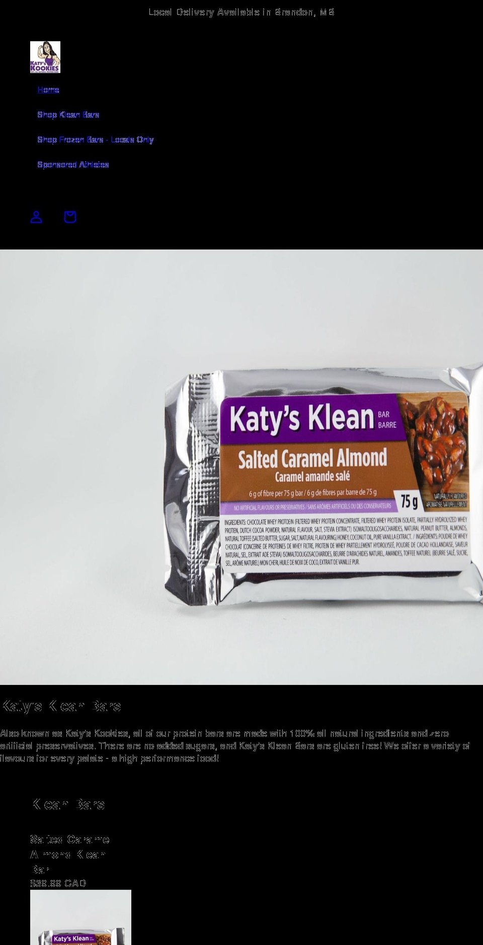 katyskookies.ca shopify website screenshot
