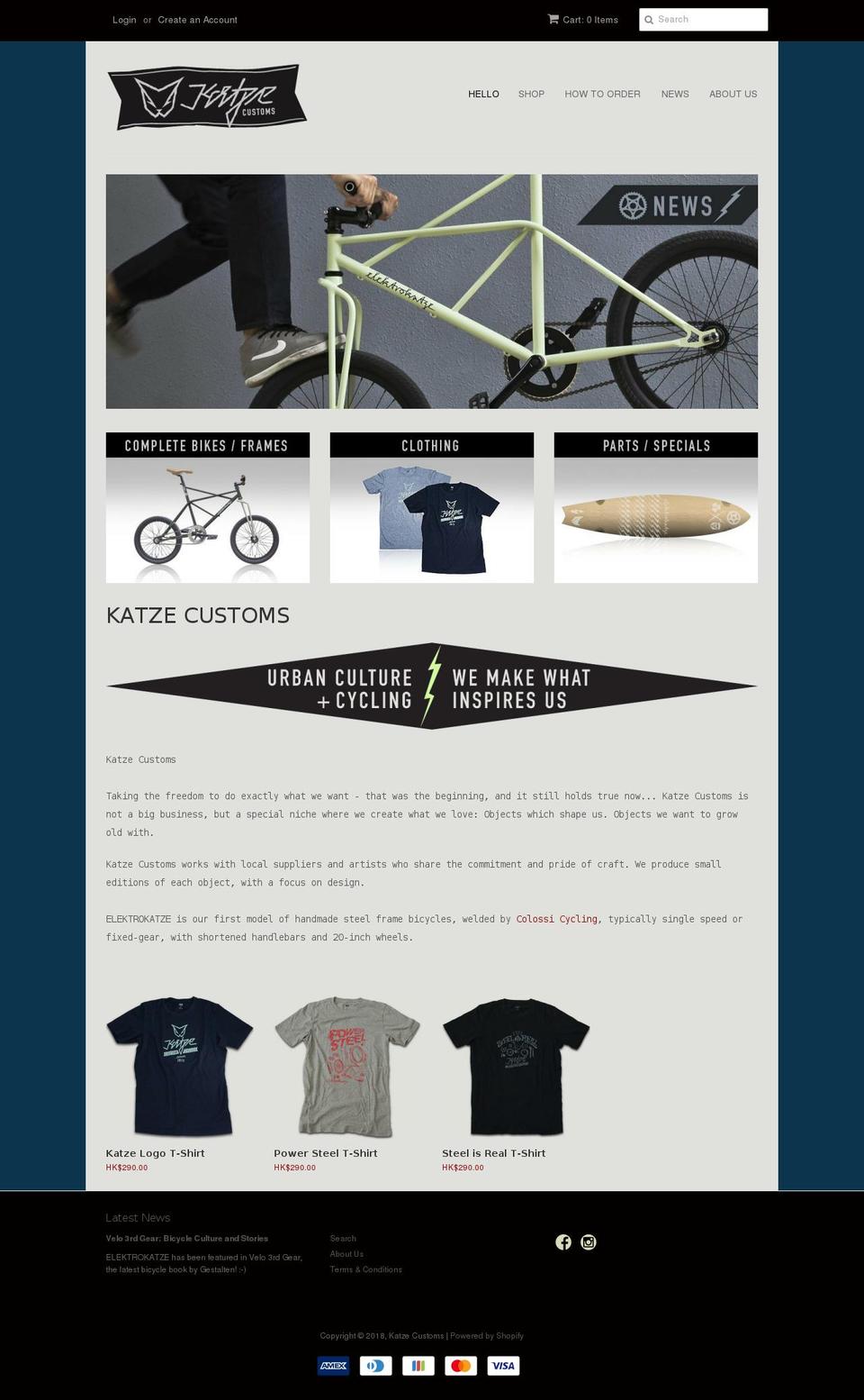 katze-customs.com — Shopify storefront screenshot