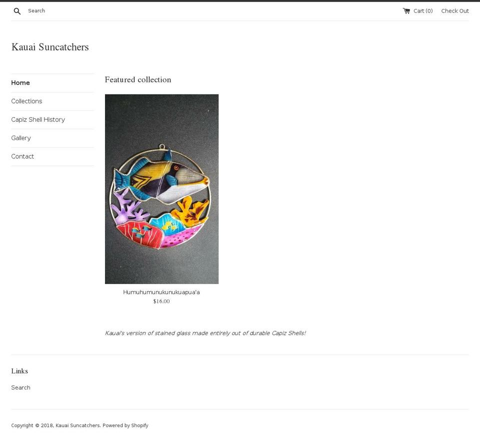 kauaisuncatchers.com — Shopify storefront screenshot