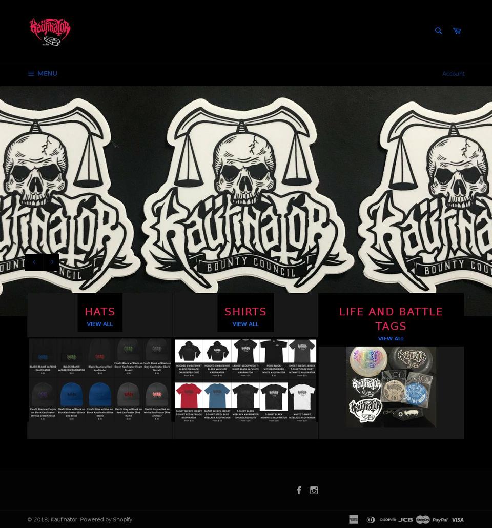kaufinator.com — Shopify storefront screenshot