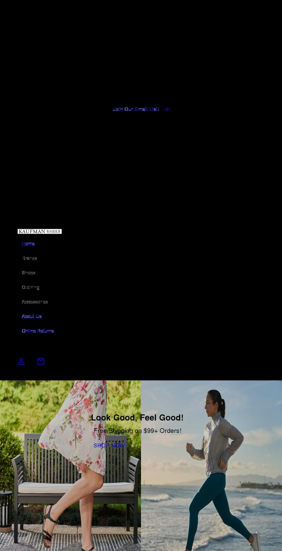 kaufman-shoes.myshopify.com shopify website screenshot