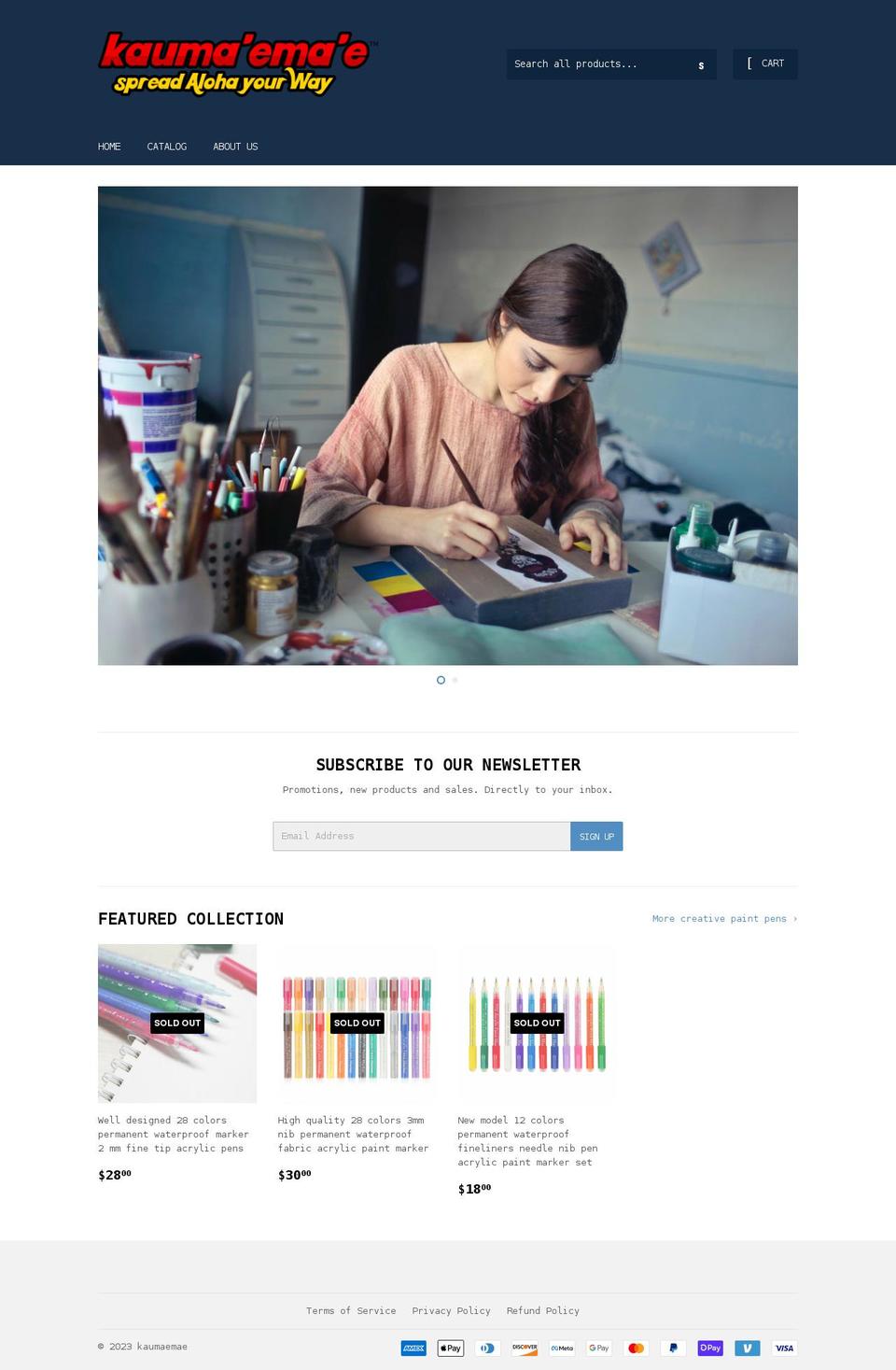 kaumaemae.com shopify website screenshot