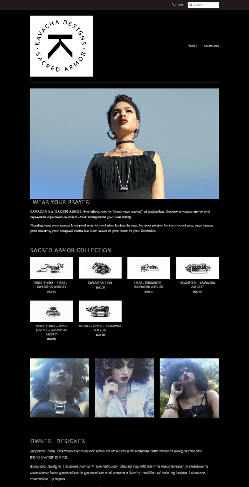 kavachadesigns.com shopify website screenshot