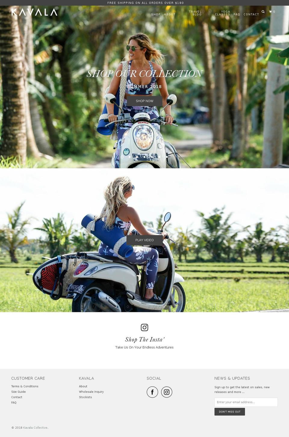 kavalacollective.com — Shopify storefront screenshot