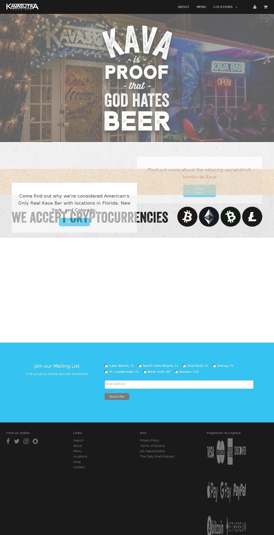 kavasutra.com shopify website screenshot