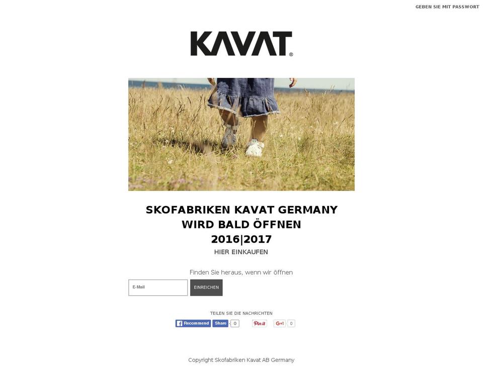 kavat.de shopify website screenshot