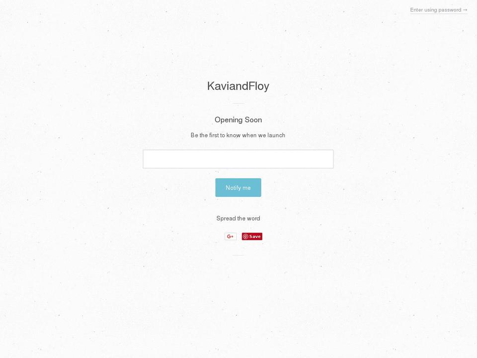 kaviandfloy.com — Shopify storefront screenshot