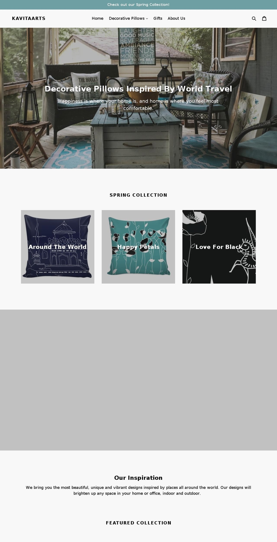 kavitaarts.com — Shopify storefront screenshot
