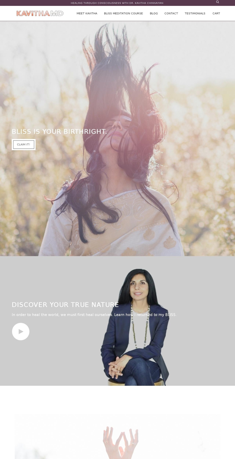 kavithamd.com shopify website screenshot