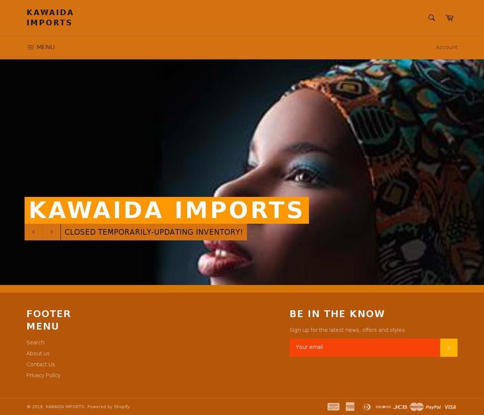 kawaidaimports.com — Shopify storefront screenshot