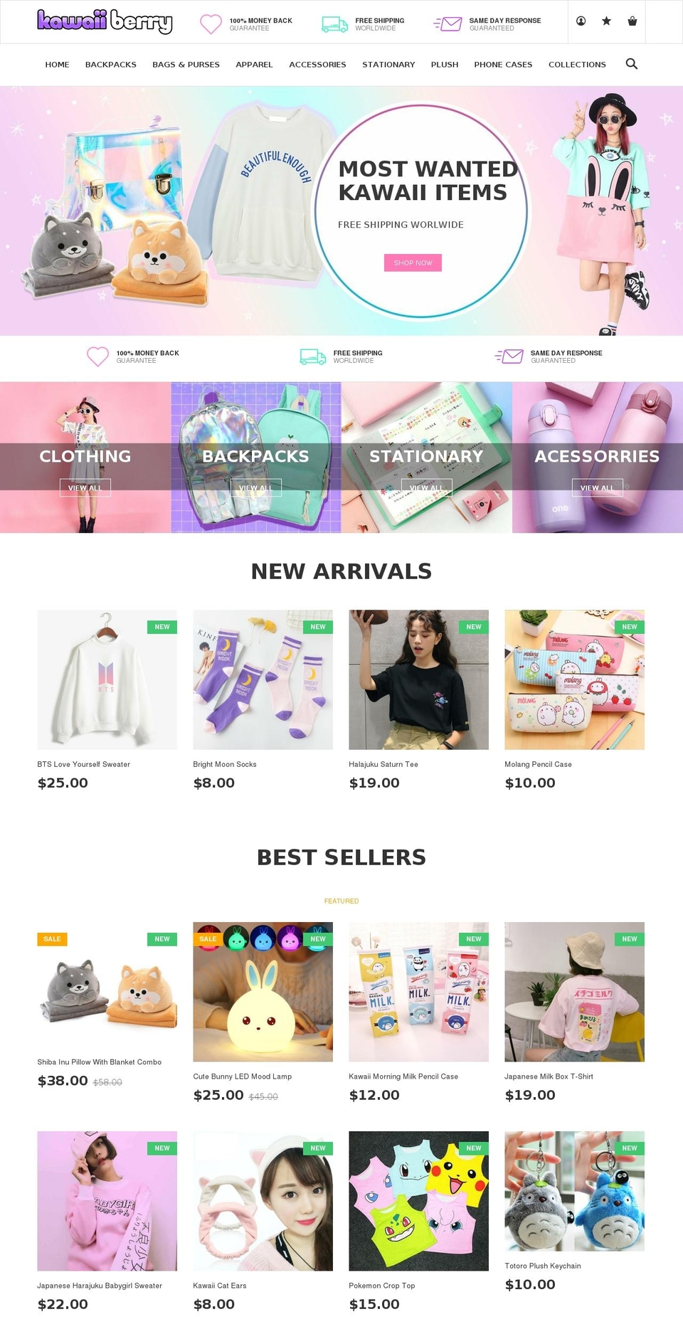 new-index-12 Shopify theme site example kawaiiberry.com