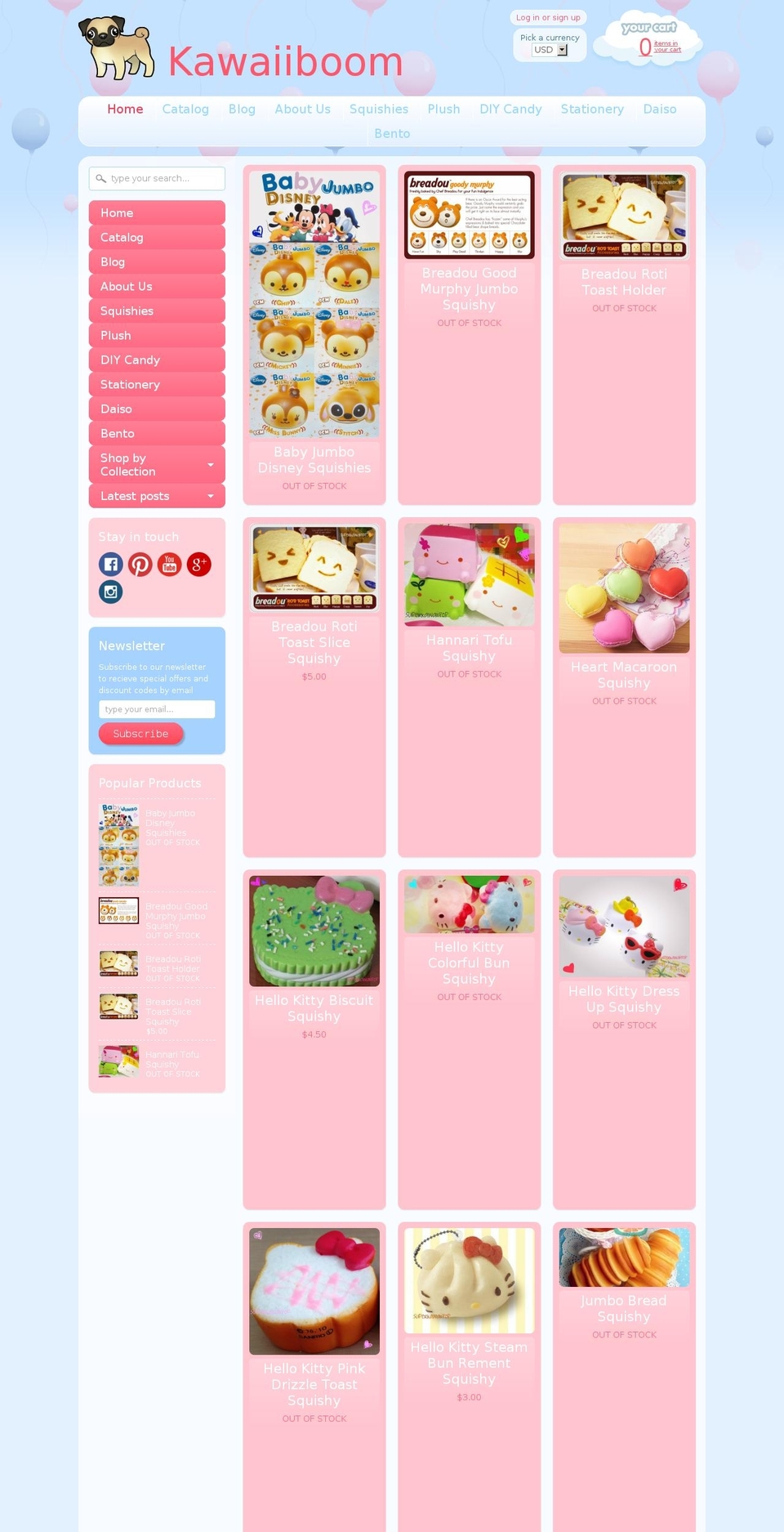 kawaiiboom.com shopify website screenshot