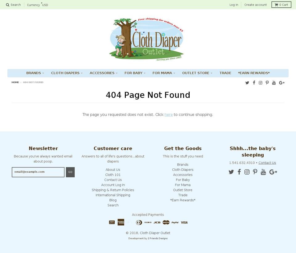 kawaiiclothdiaper.com — Shopify storefront screenshot