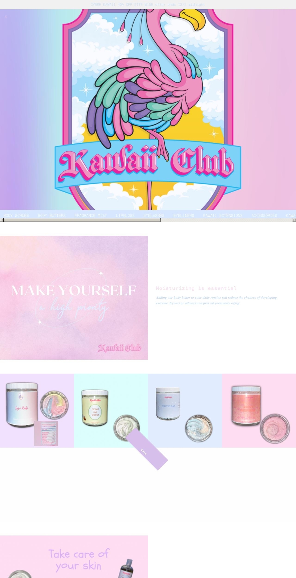 kawaiiclubusa.com shopify website screenshot