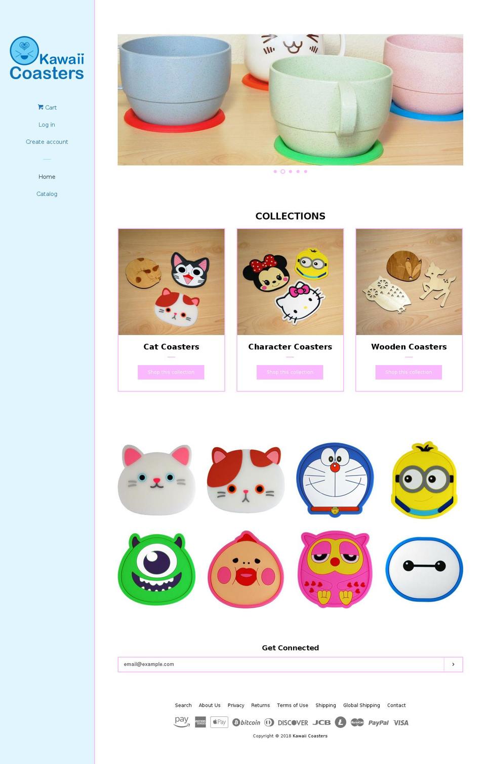 kawaiicoasters.com — Shopify storefront screenshot