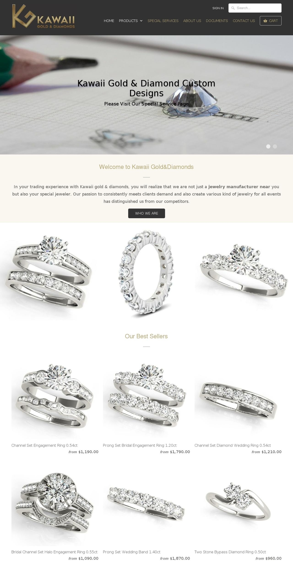 kawaiigold.com — Shopify storefront screenshot