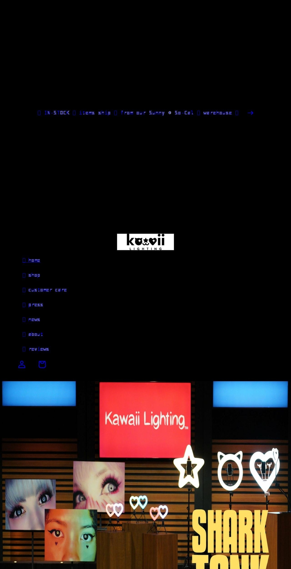 kawaiilighting.com shopify website screenshot