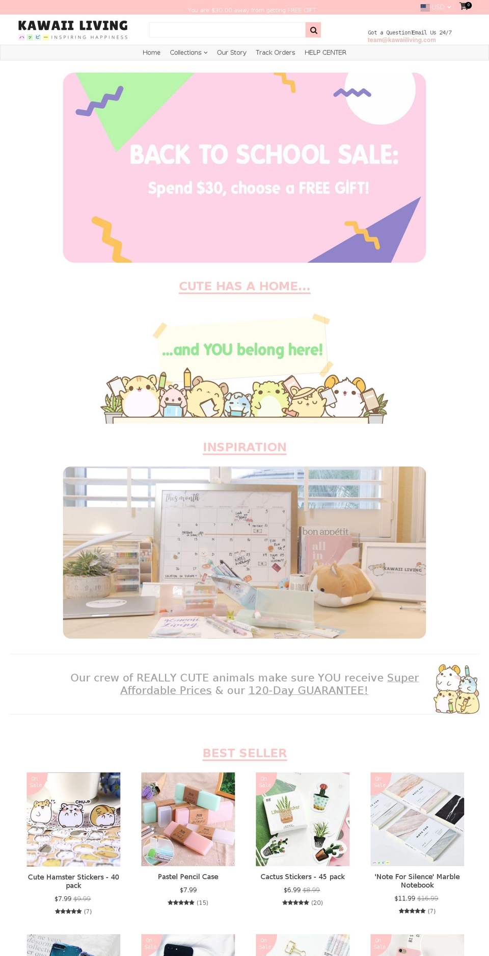 kawaiiliving.com — Shopify storefront screenshot