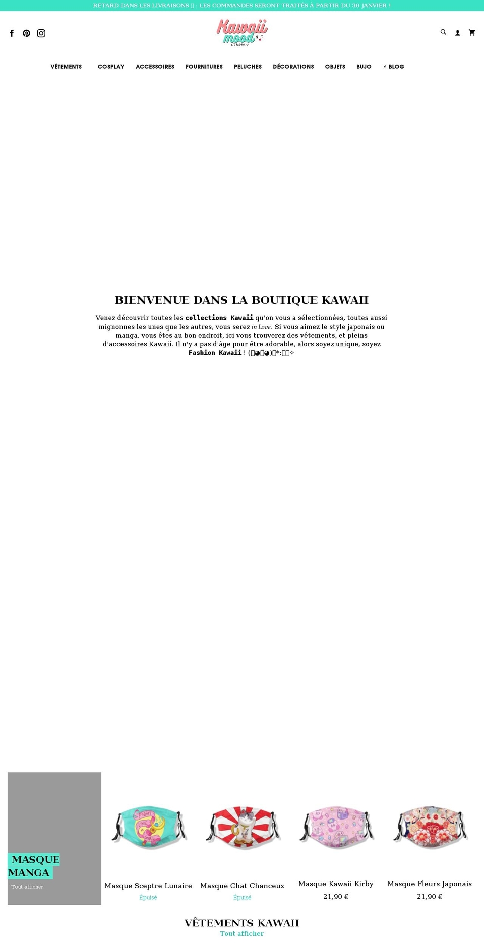 kawaiimood.com shopify website screenshot