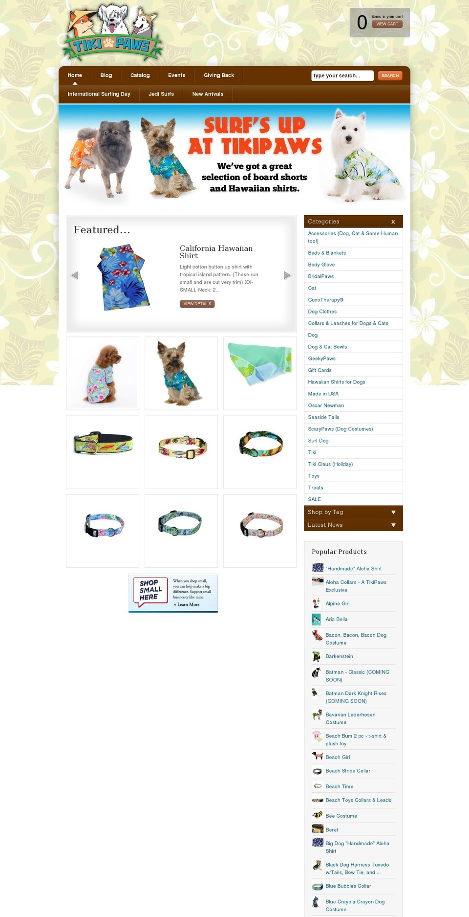 kawaiipaws.com shopify website screenshot