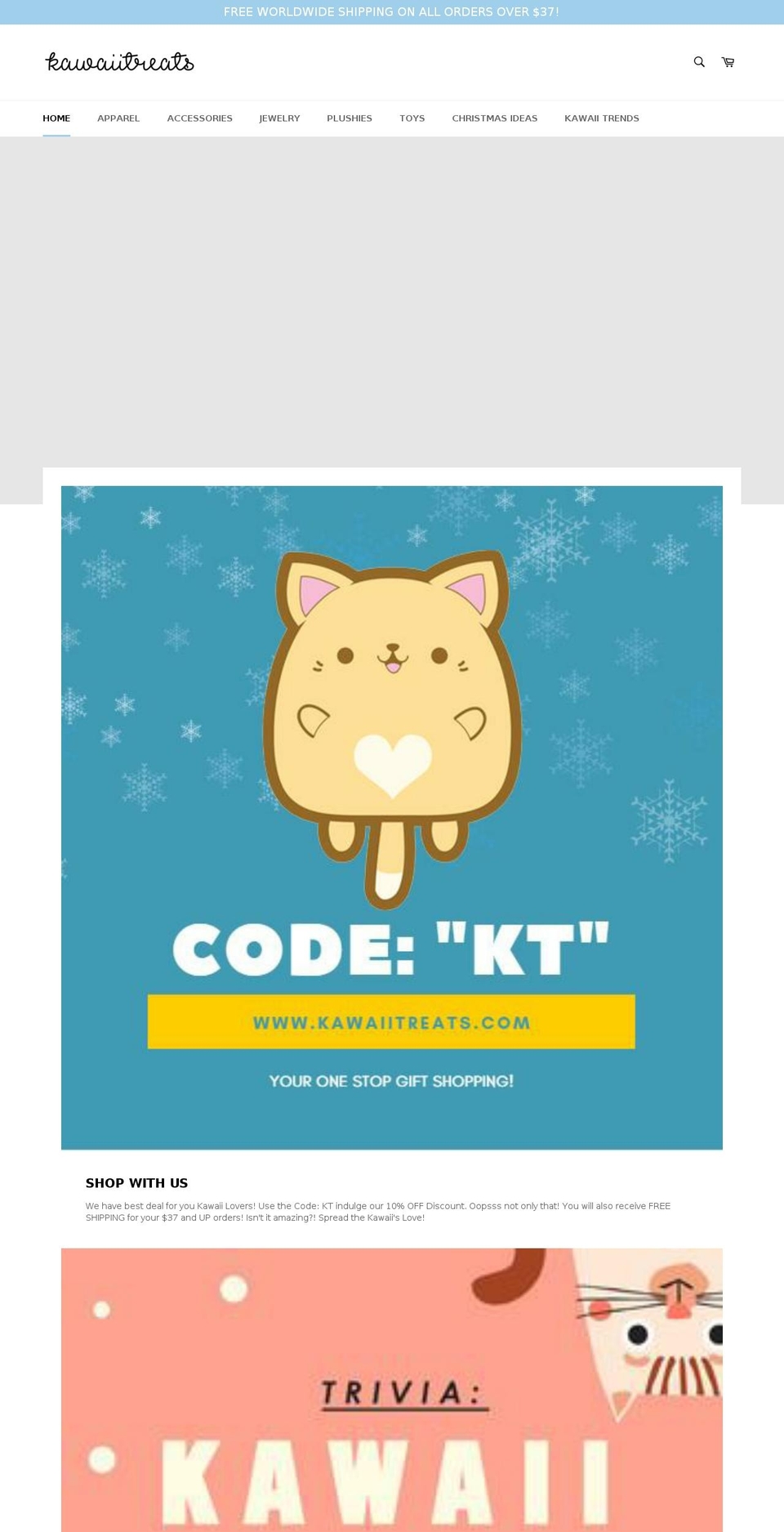 kawaiitreats.com shopify website screenshot