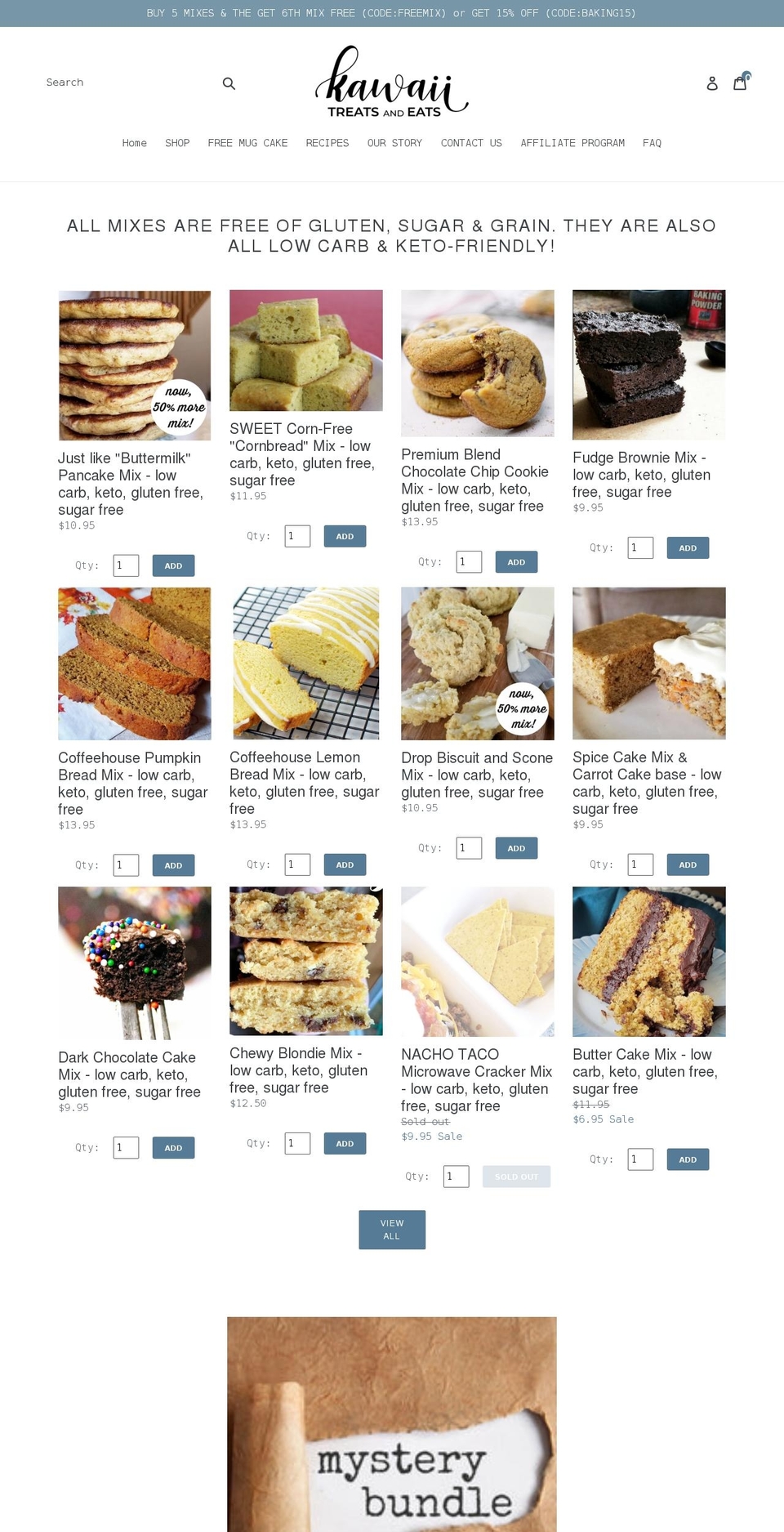 kawaiitreatsandeats.com — Shopify storefront screenshot