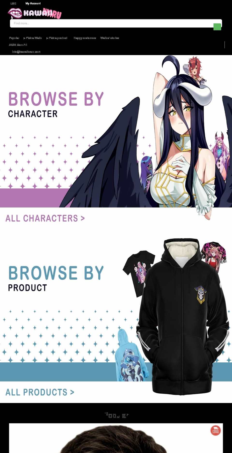 kawaiiwaru.com — Shopify storefront screenshot