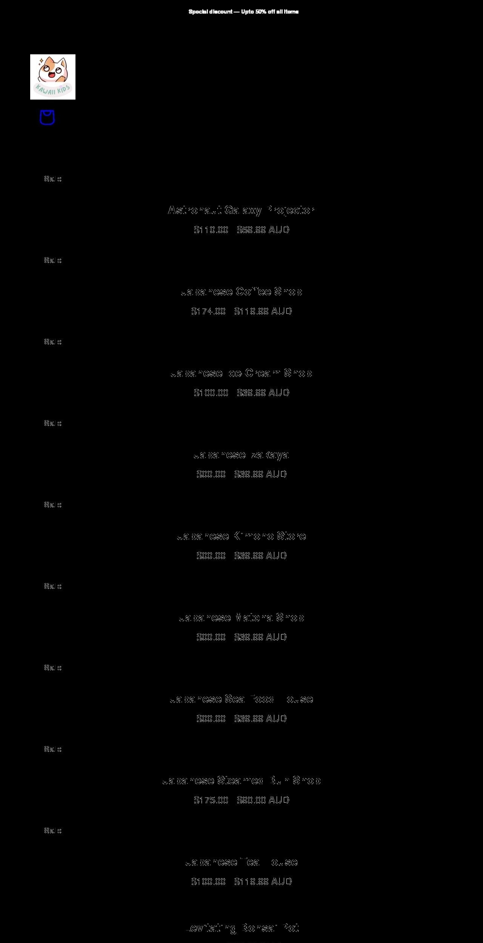 kawaikid.com shopify website screenshot