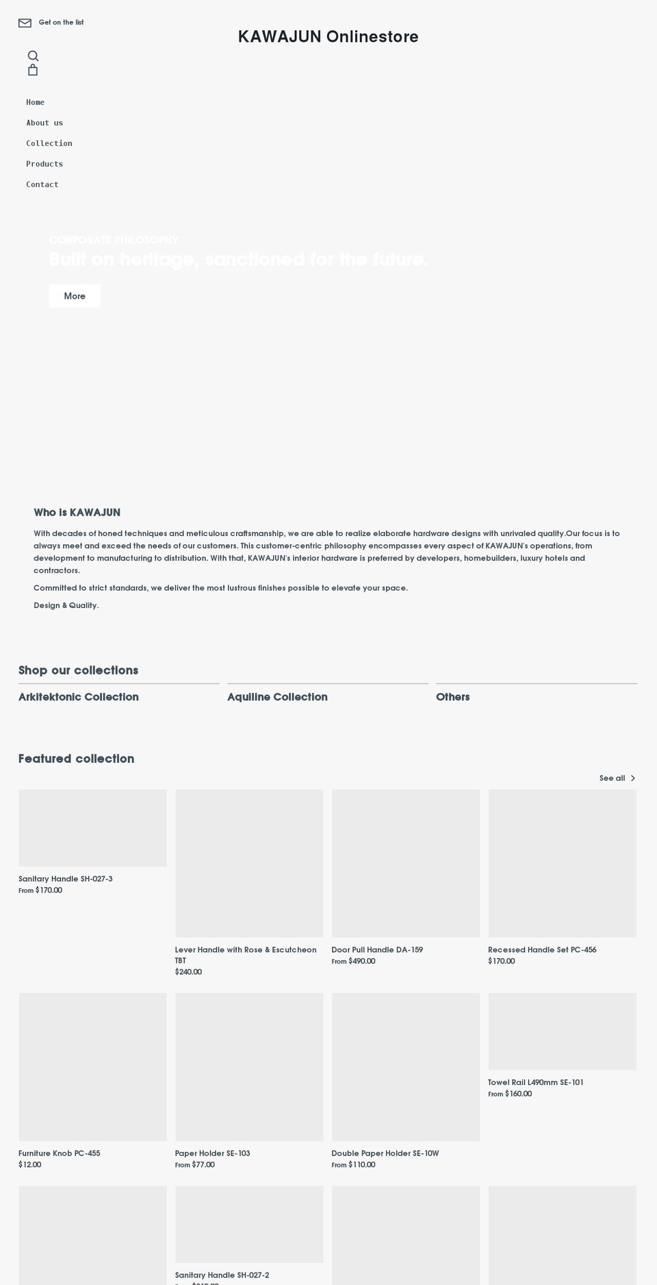 kawajunonline.com shopify website screenshot