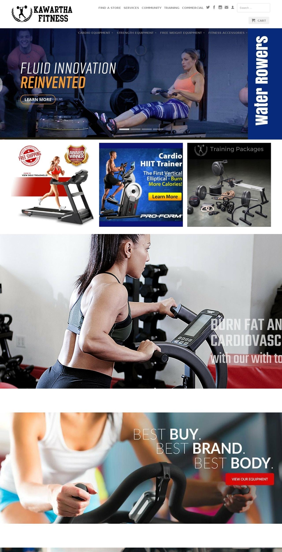 kawarthafitness.ca shopify website screenshot