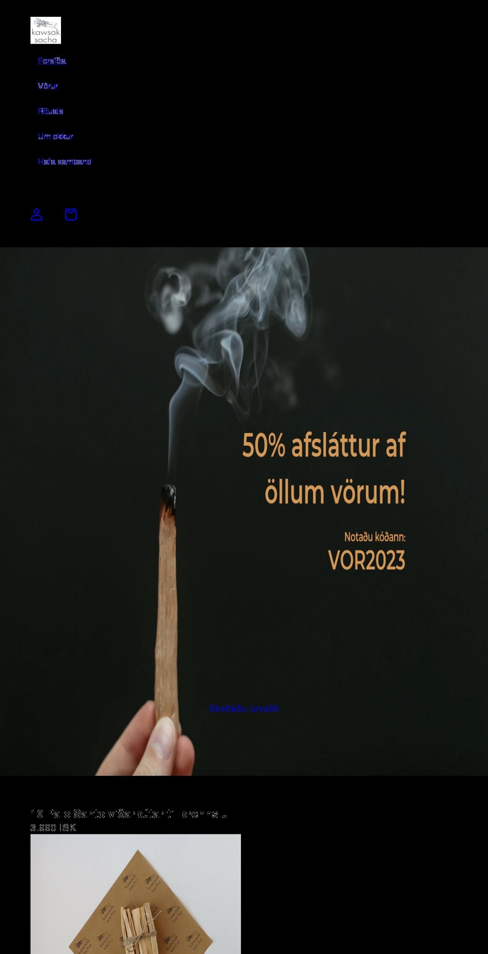 kawsak.com shopify website screenshot