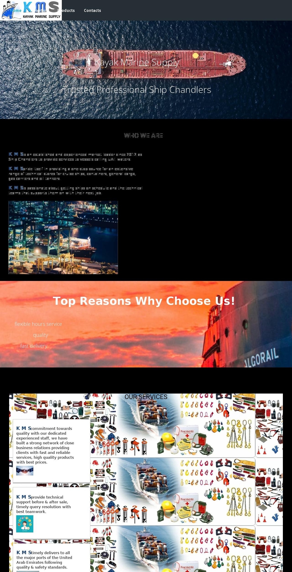 kayakmarine.com — Shopify storefront screenshot
