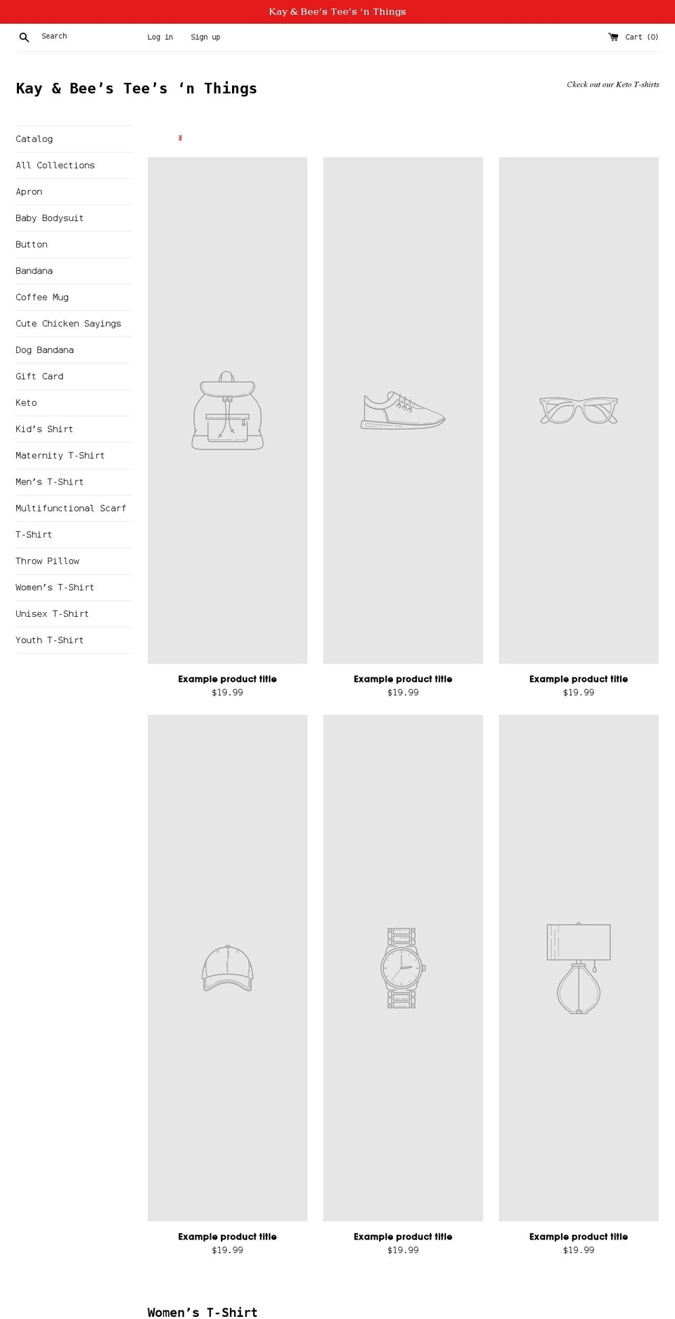 kayandbeesteesnthings.com shopify website screenshot