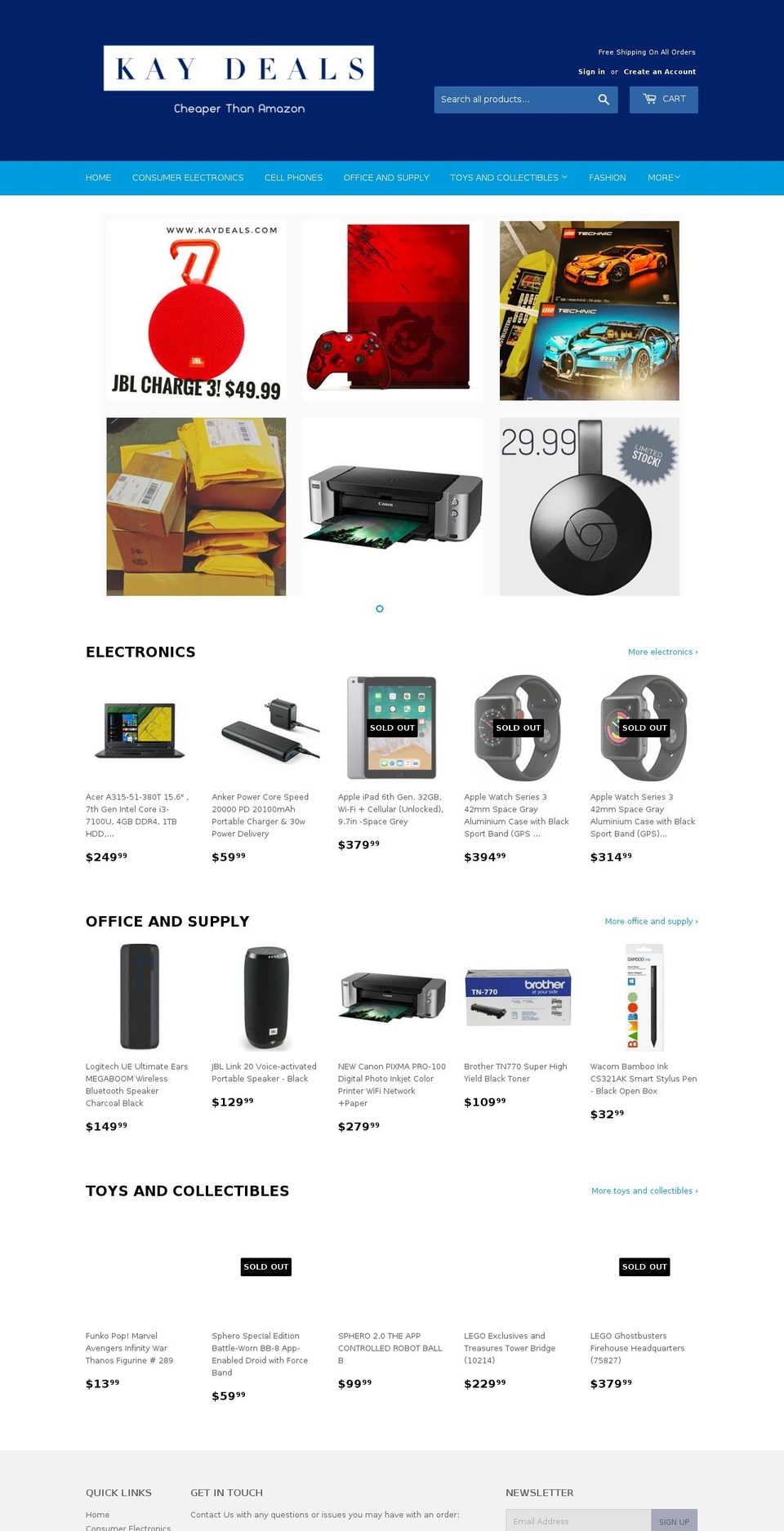 kaydeals.com — Shopify storefront screenshot