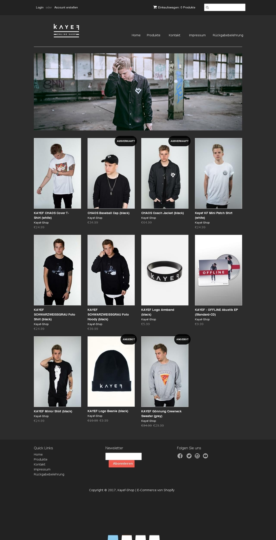 kayef-shop.de shopify website screenshot